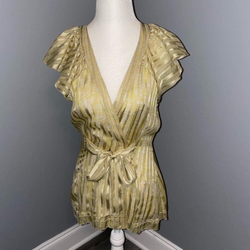 BCBGMAXAZRIA 100% silk blouse size XS